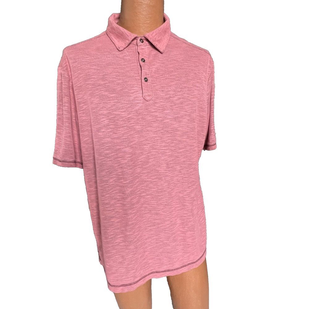 Nat Nast Mens Large Red short sleeve Polo Luxury Originals Casual Shirt